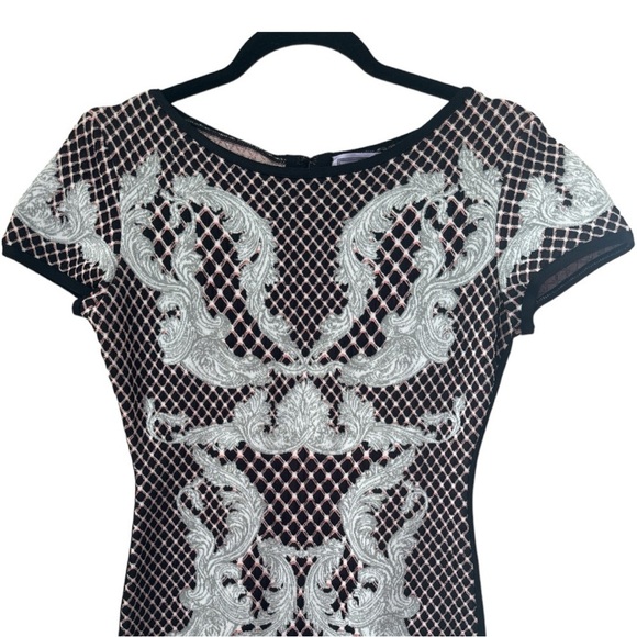 Hervé Léger Emely Jacquard Print Bodycon Dress Medium - Picture 3 of 15